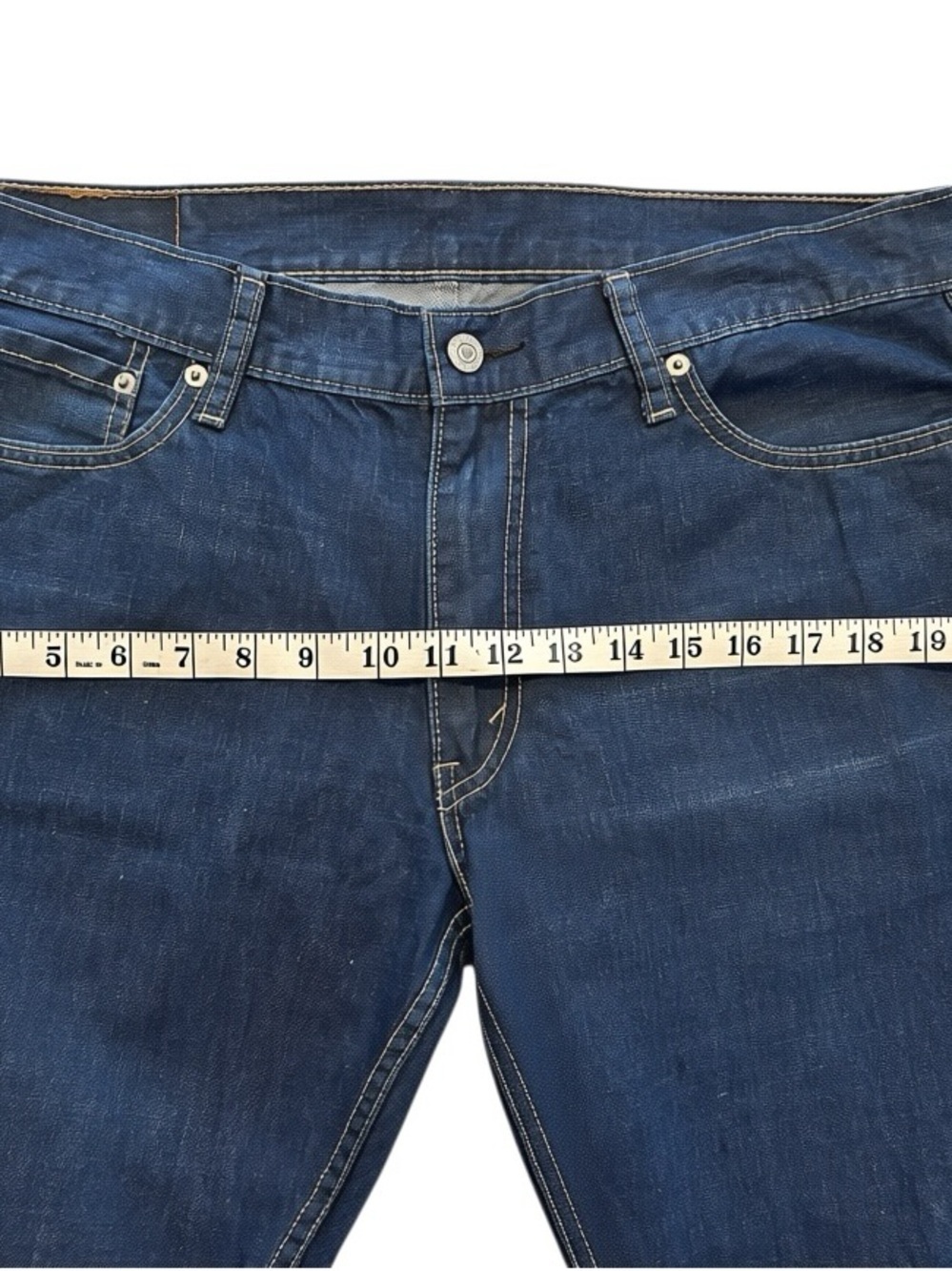 New W/O Tags Levi’s 514 Boot Cut Jeans Men's 36x30 Blue Dark Wash Denim - Picture 3 of 6